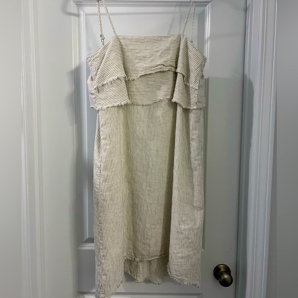 Zara Basic Denim Z1975 White Denim Dress